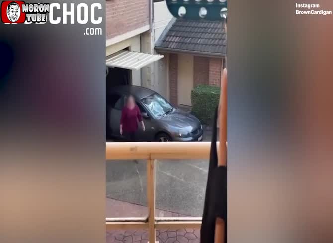 Video :A neighbor uses a baseball bat to damage a vintage automobile